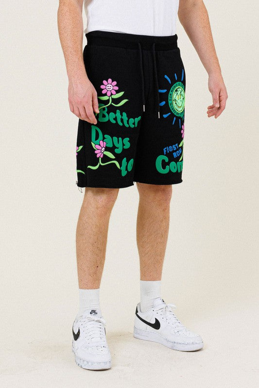 Flower Graphic Terry Short