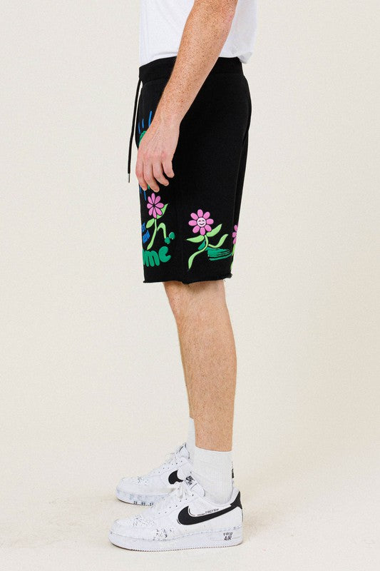 Flower Graphic Terry Short