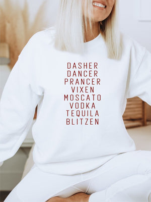 Dasher Dancer Prancer Vixen Boutique Sweatshirt