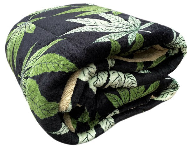 Thick Soft Borrego Sherpa Blanket 3 Piece Set