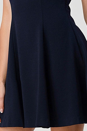 Open Back Panel Princess Line Dress