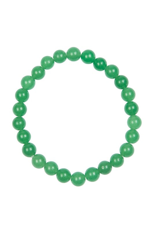 Green Aventurine Stone Stretch Men Bracelet B3240