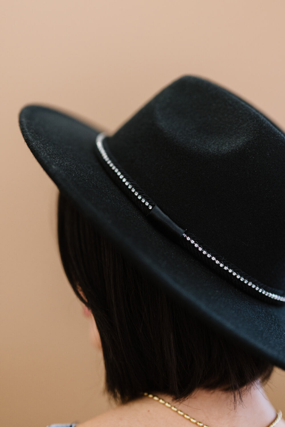 Make an Entrance Rhinestone Strap Fedora