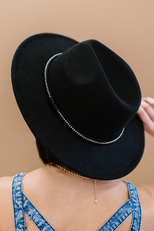 Make an Entrance Rhinestone Strap Fedora