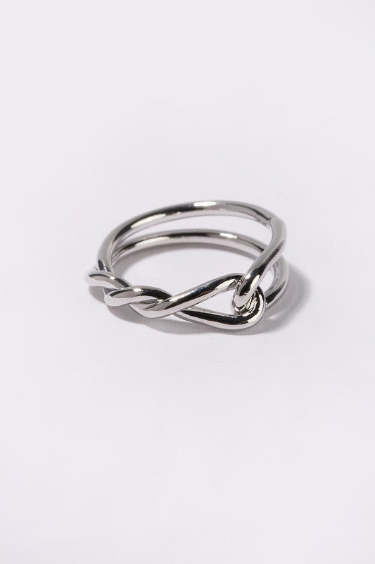 Twisted ring   silver