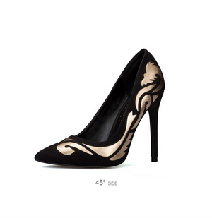 Ethnic Totem Pointed Toe Pumps