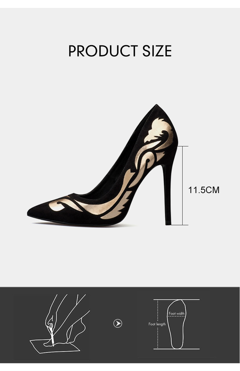 Ethnic Totem Pointed Toe Pumps
