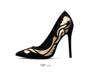 Ethnic Totem Pointed Toe Pumps