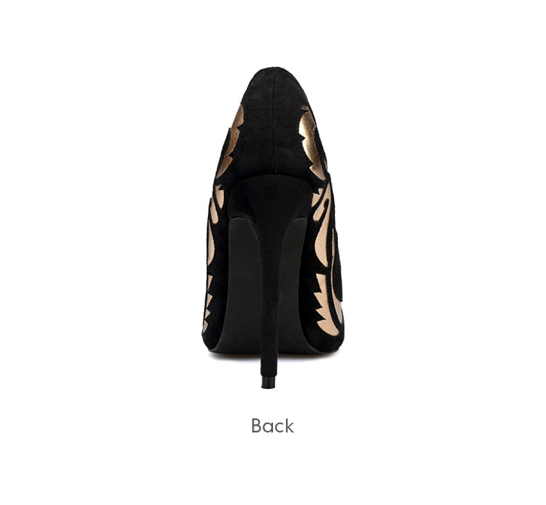 Ethnic Totem Pointed Toe Pumps