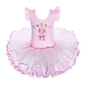 Girls Ballet Tutu Tulle Dress