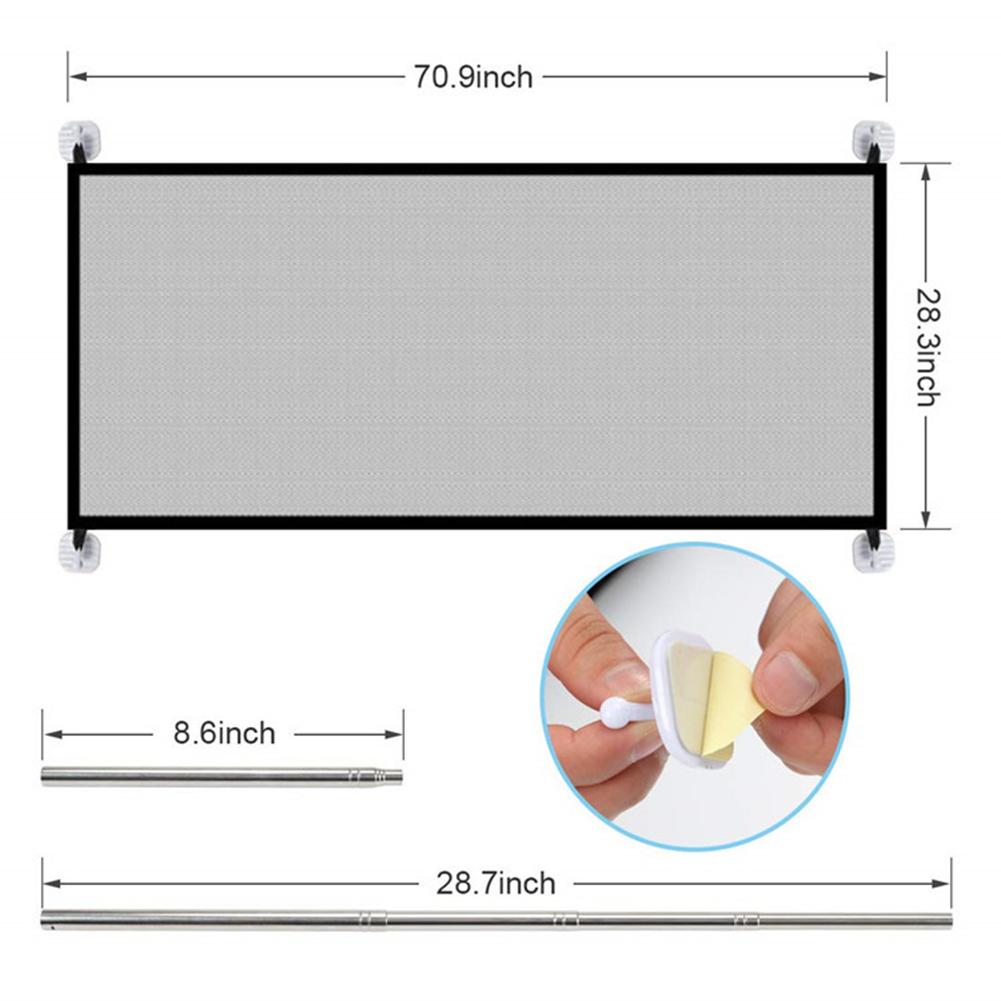 Pet Barrier Fences Portable Folding Breathable Mesh Dog Gate