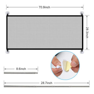 Pet Barrier Fences Portable Folding Breathable Mesh Dog Gate