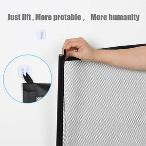Pet Barrier Fences Portable Folding Breathable Mesh Dog Gate