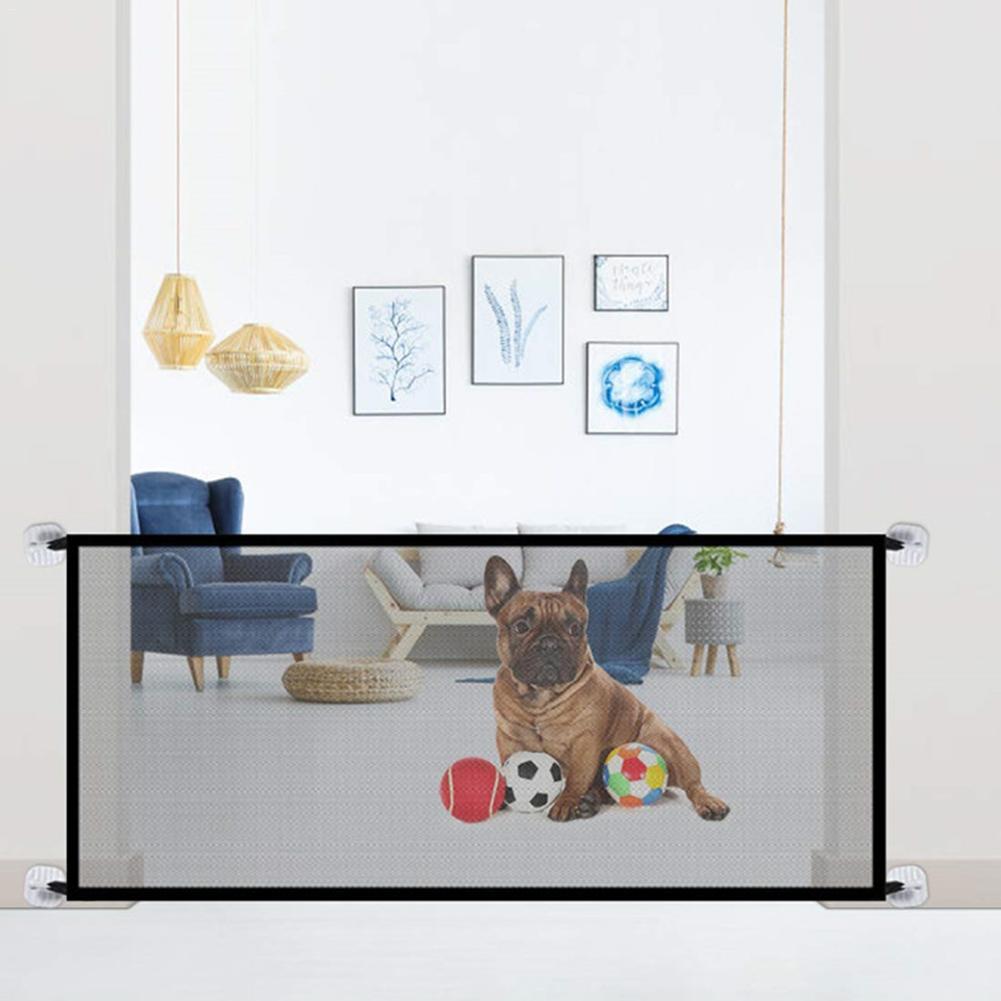Pet Barrier Fences Portable Folding Breathable Mesh Dog Gate