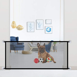 Pet Barrier Fences Portable Folding Breathable Mesh Dog Gate