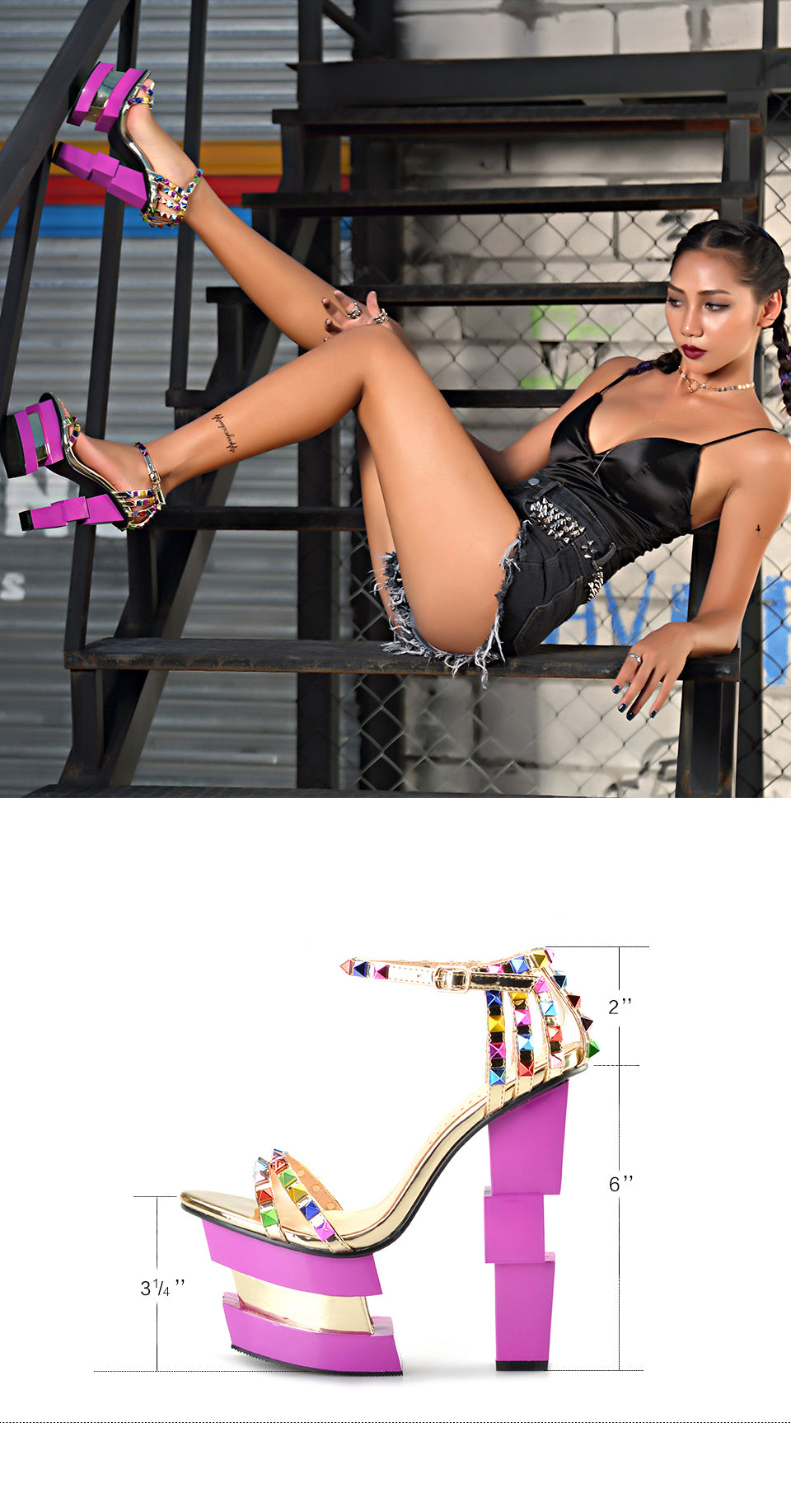 Strange Style Chunky Platform Heels