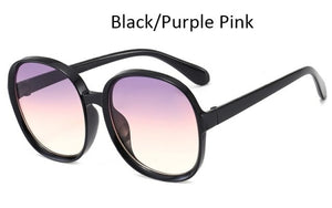 Luxury big frame vintage sungradient Glasses fashion shades Brand designer sunglass