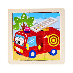 Mini Size 11*11CM Kids Toy Wood Puzzles