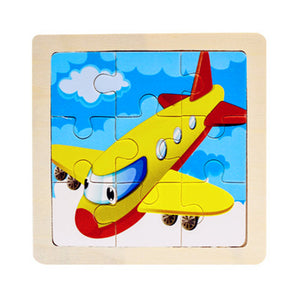 Mini Size 11*11CM Kids Toy Wood Puzzles