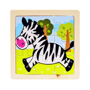 Mini Size 11*11CM Kids Toy Wood Puzzles